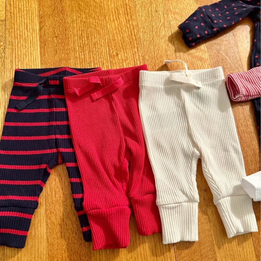 Baby Girls Preemie Outfits Sets Hearts Stripes Strawberries Bundle - Picture 2 of 9